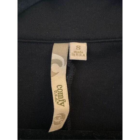 Comfy USA Cowl Neck Full Zip Jacket size S double-sides zip 3/4 sleeves made in - Picture 3 of 9